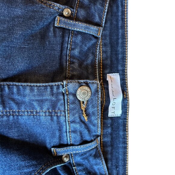 Loft Curvy Skinny Blue Jeans Women's Size 10 Waist Size 30 - Picture 4 of 8
